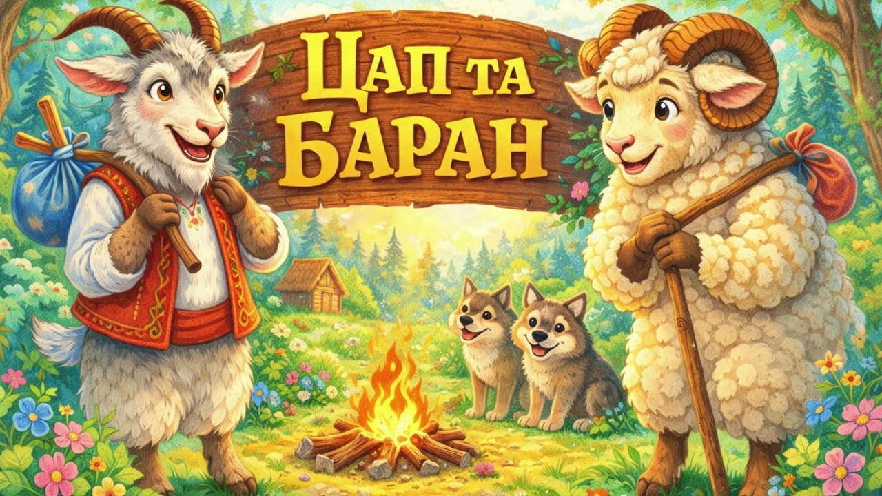 Цап та Баран 🐐🐏 Українська народна казка ✨ Аудіоказка для дітей