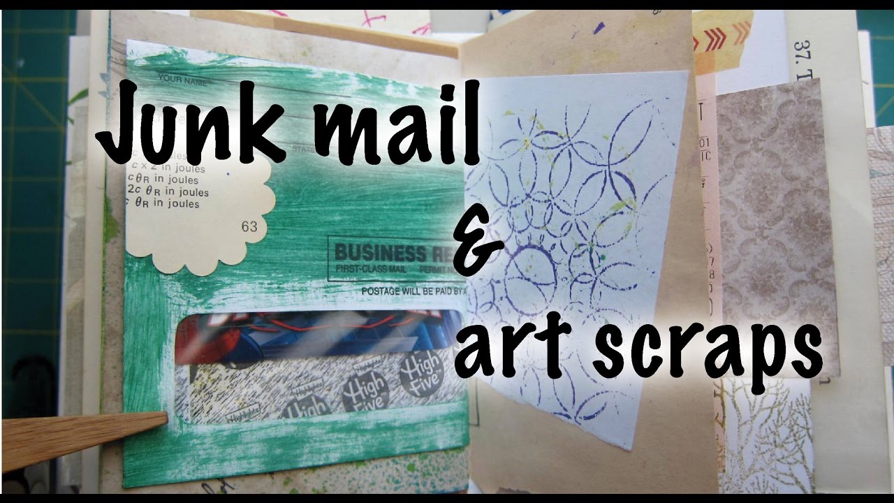 Junk journal from junk mail and art scraps