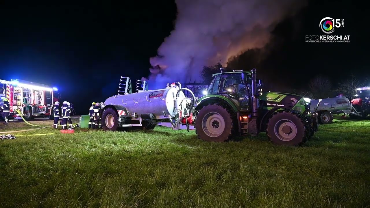 Feuerwehreinsatz im Bezirk Freistadt: Landwirtschaftliches Objekt in Vollbrand