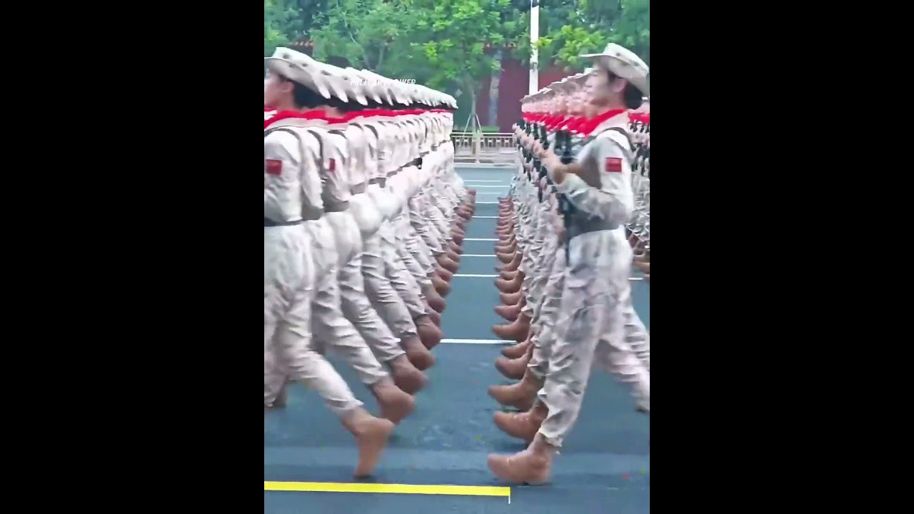 Chinese Female Soldiers - Amazing Discipline and Synchronization  #militaryparade #chinamilitary