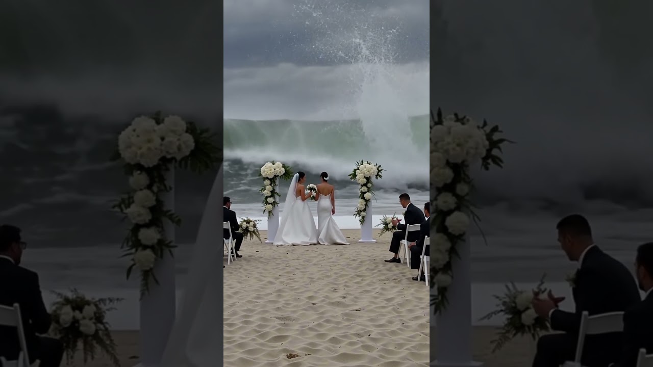 Tsunami Destroys Wedding Day #beach