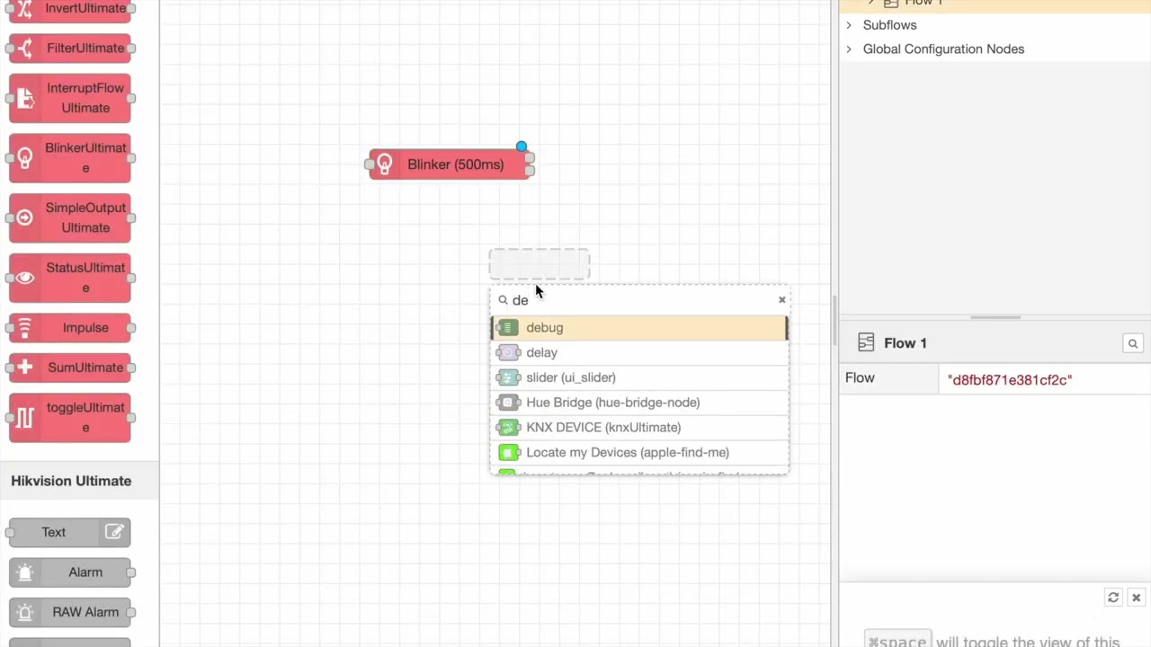 Blinker node for Node-Red