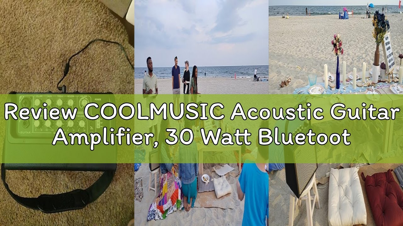 Review COOLMUSIC Acoustic Guitar Amplifier, 30 Watt Bluetooth Speaker Rechargeable Portable Acoustic