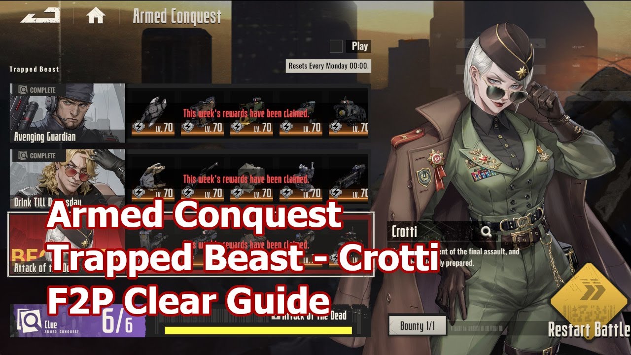 [Mecharashi] Armed Conquest | Trapped Beast - Crotti F2P Clear Guide
