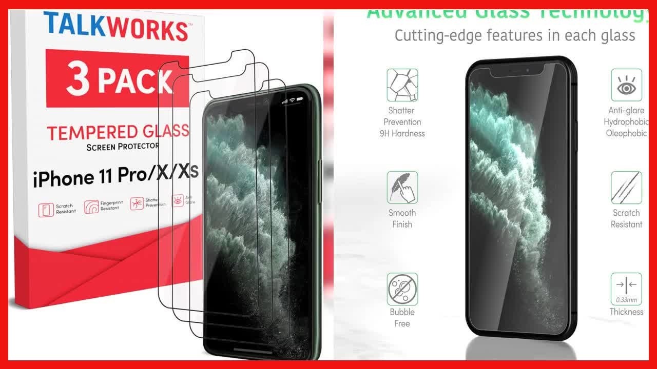 iPhone Screen Protector for iPhone 11 Pro, XS, and X – Clear, Durable, and Case-Friendly