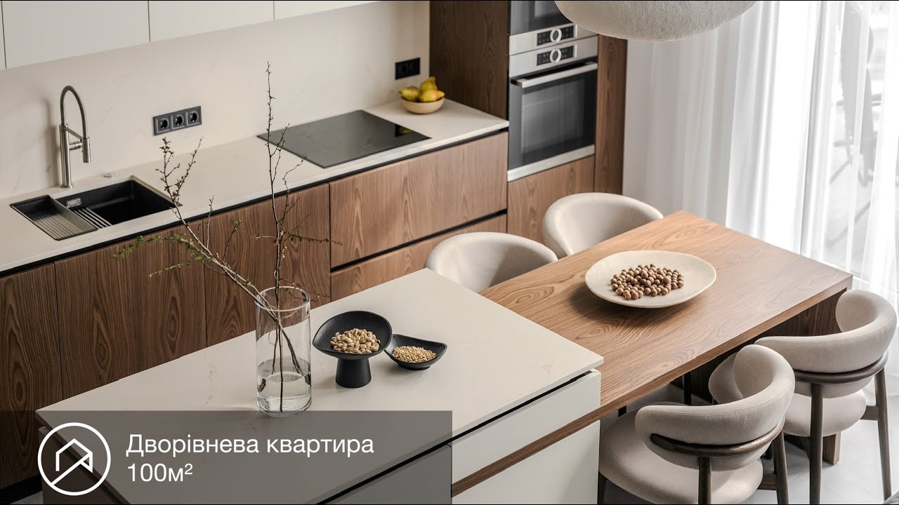 Огляд реалізованої дворівневої квартири 100м2