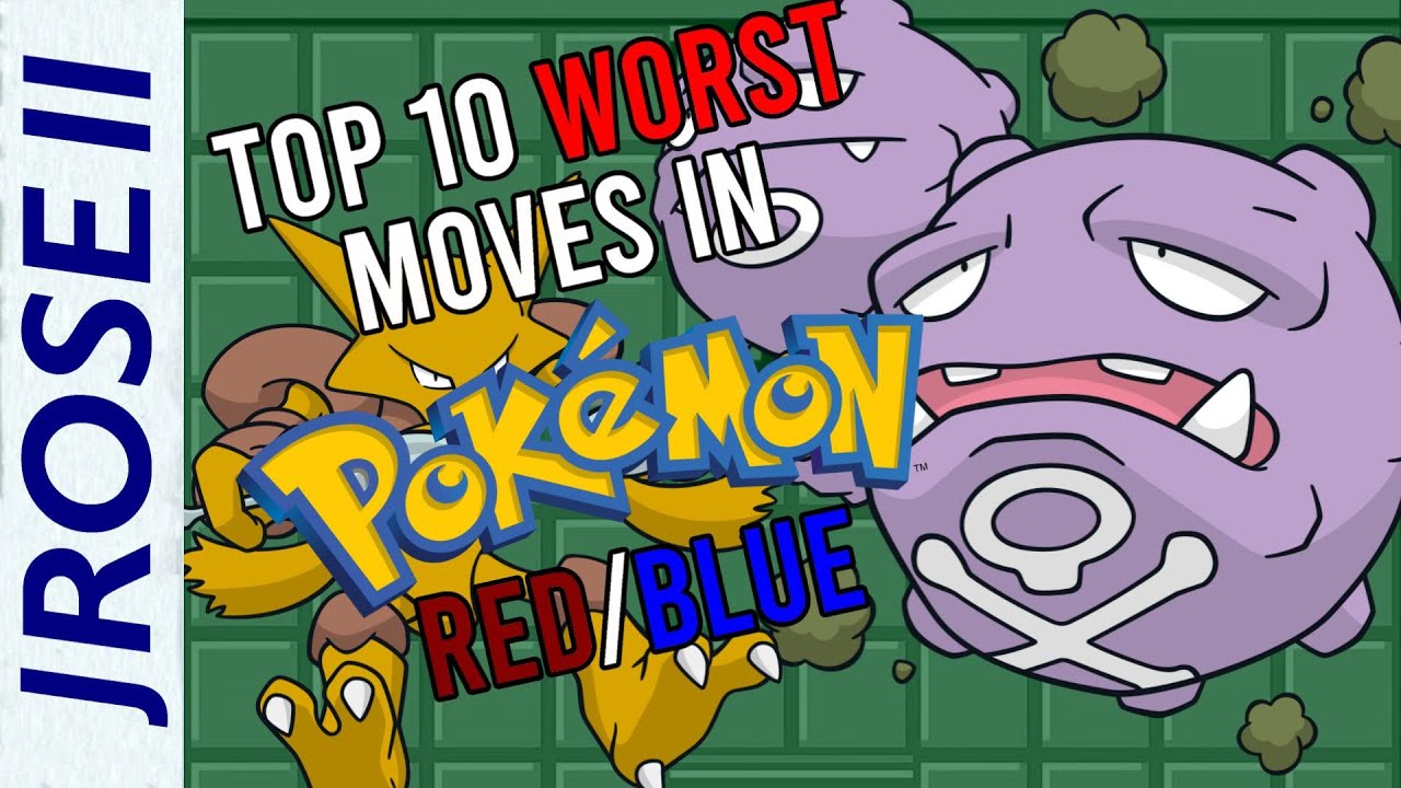 Top 10 WORST Pokemon Moves In Red/Blue