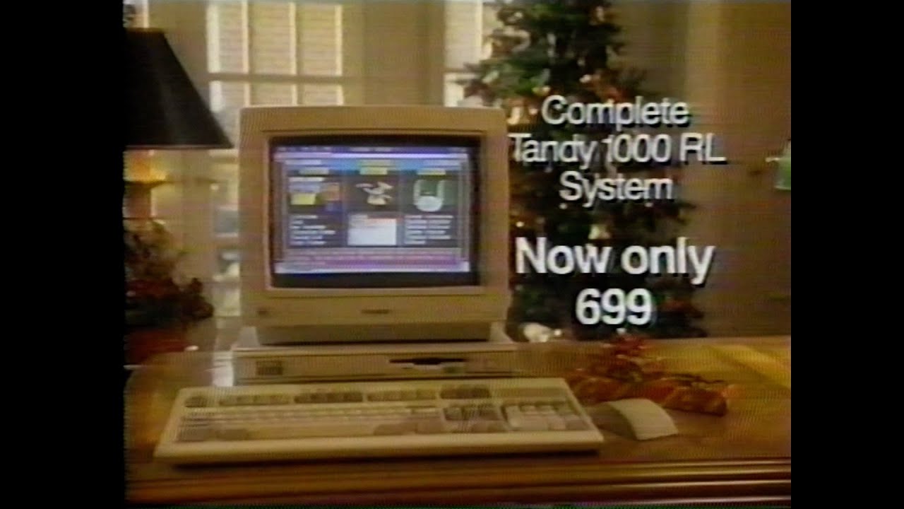 Rudolph Approved Radio Shack Tandy Computer Vintage 90s Christmas Commercial (1991)