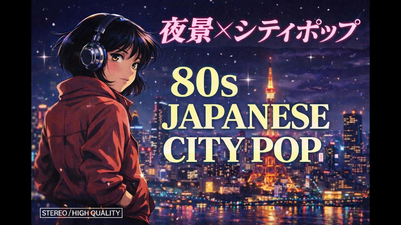 【80s シティポップ】夜景と雨に溶けるTOKYO MIDNIGHT（作業用BGM）