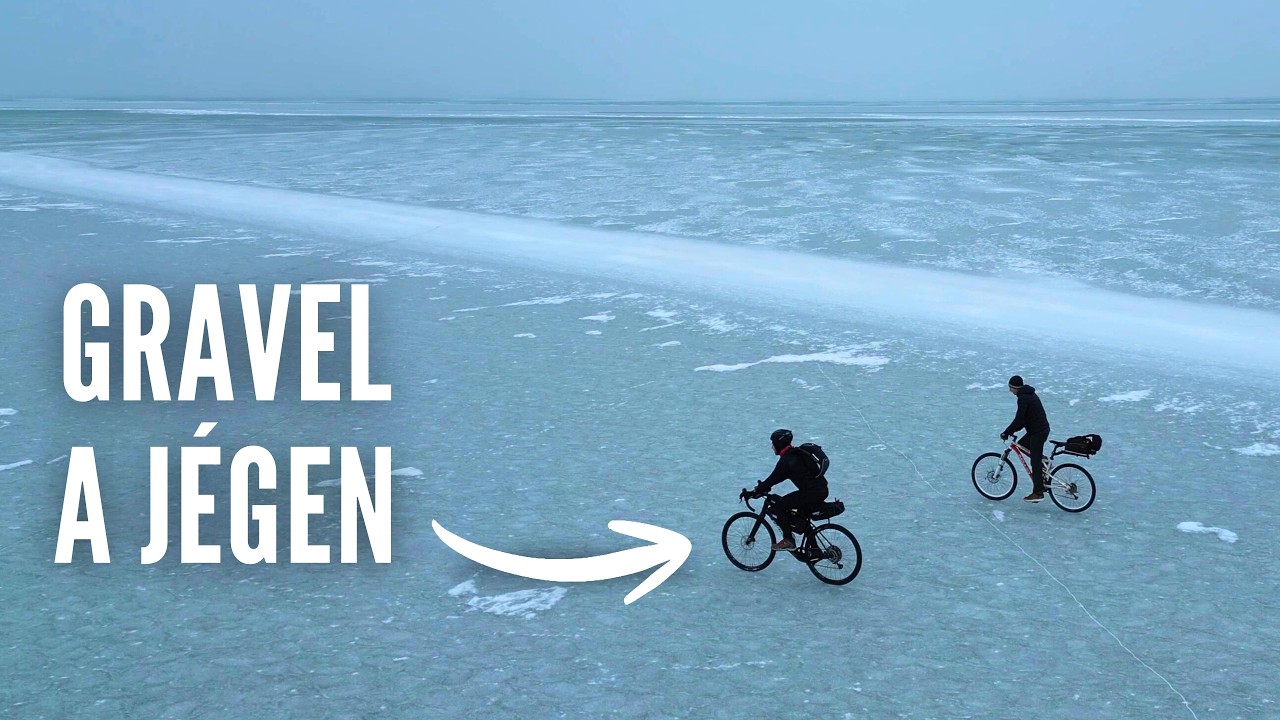 Tekerés a BEFAGYOTT Balatonon - Kommentár nèlkül -  Gravel kerékpár - túra