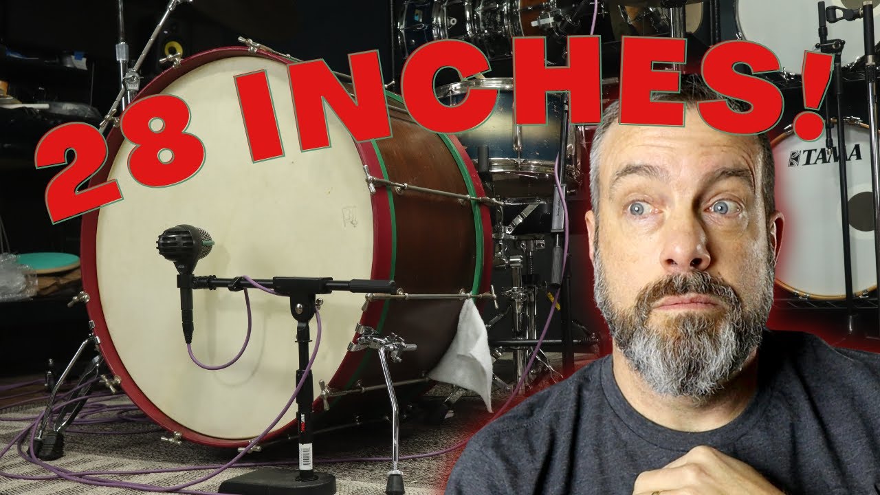 28 ДЮЙМОВ??!! ОГРОМНЫЙ винтажный бас-барабан Ludwig 1940 года!!