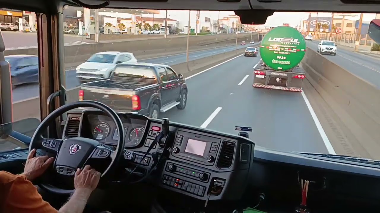 Chegando em PONTA GROSSA PR , passando em perímetro urbano até o Posto para Pernoitar 