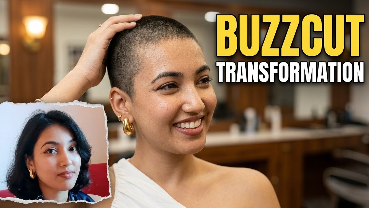 Indian Girl Goes for a BUZZCUT and Headshave by a Barber | Hair Transformation ASMR