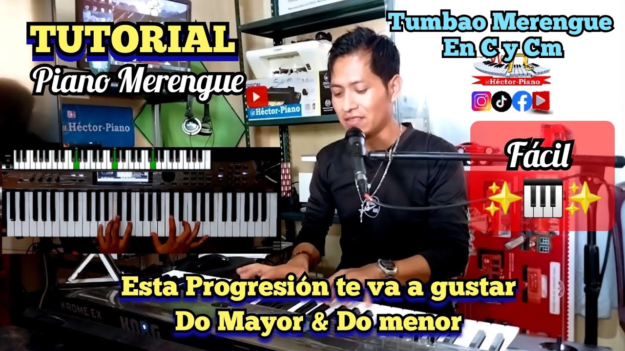 TUTORIAL - Tumbao en Do mayor & Do menor (Piano Merengue) 🎹🔥✨️🎶 》SOLICITADO《