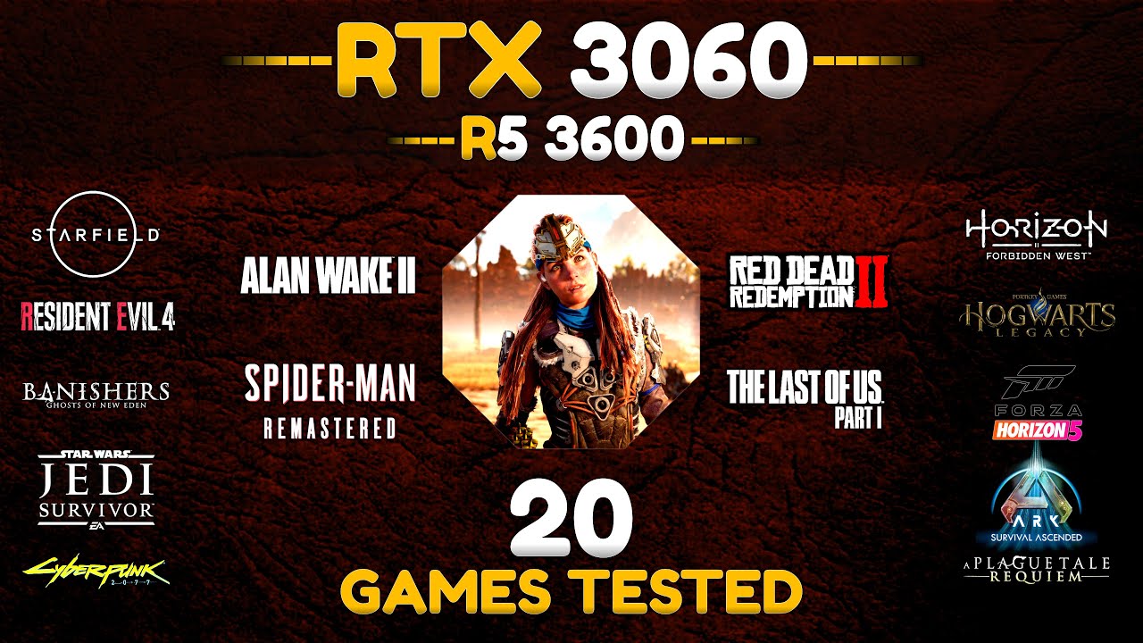 RTX 3060 + Ryzen 5 3600 : 20 Games Tested in 2024