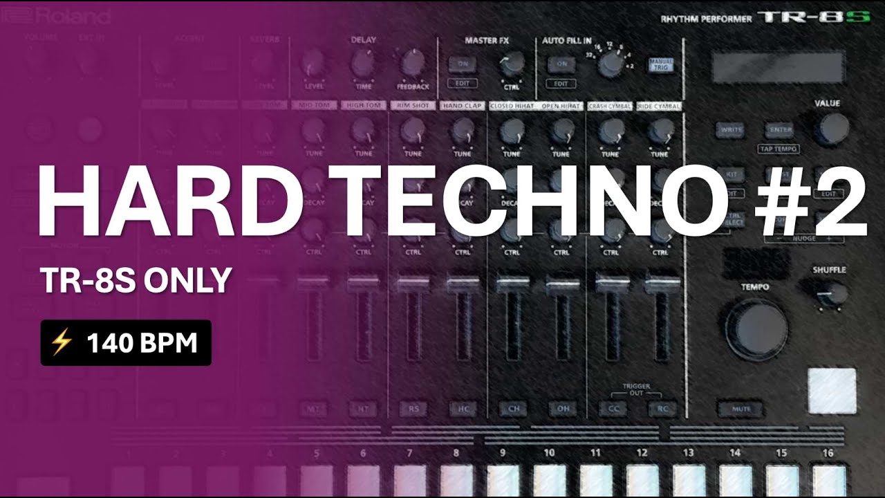 Hard Techno 25 min set | Roland TR-8S Only