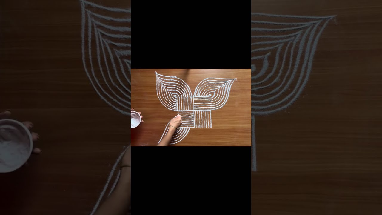 Simple rangoli design 💫|| step-by-step