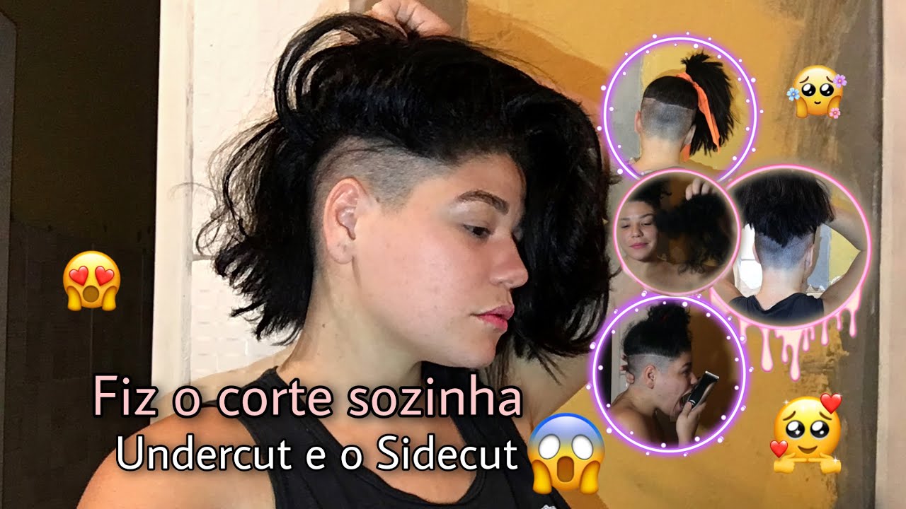 FIZ O UNDERCUT E O SIDECUT SOZINHA EM CASA| RASPANDO A CABEÇA|O SURTO VEIO NOVAMENTE -EUMANOELAMARIA