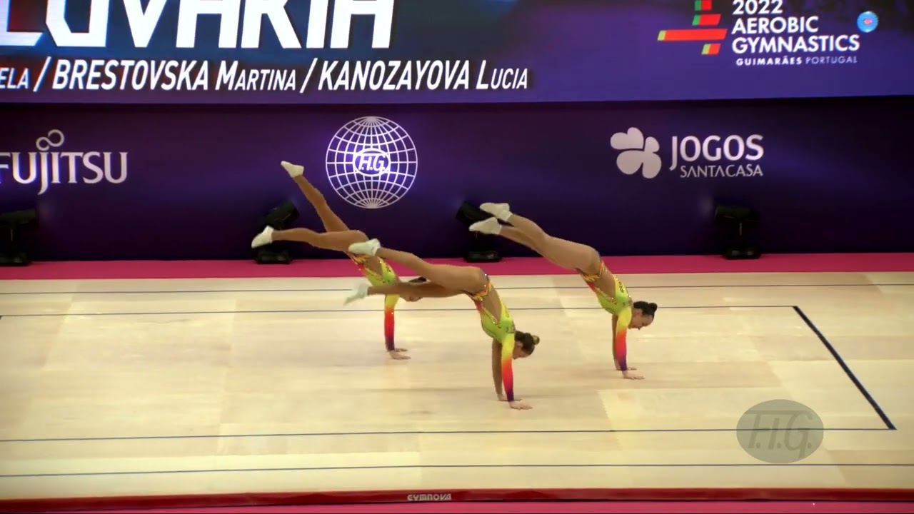 Slovakia (SVK) - 2022 Aerobic Worlds, Guimaraes (POR) - Trio Qualifications