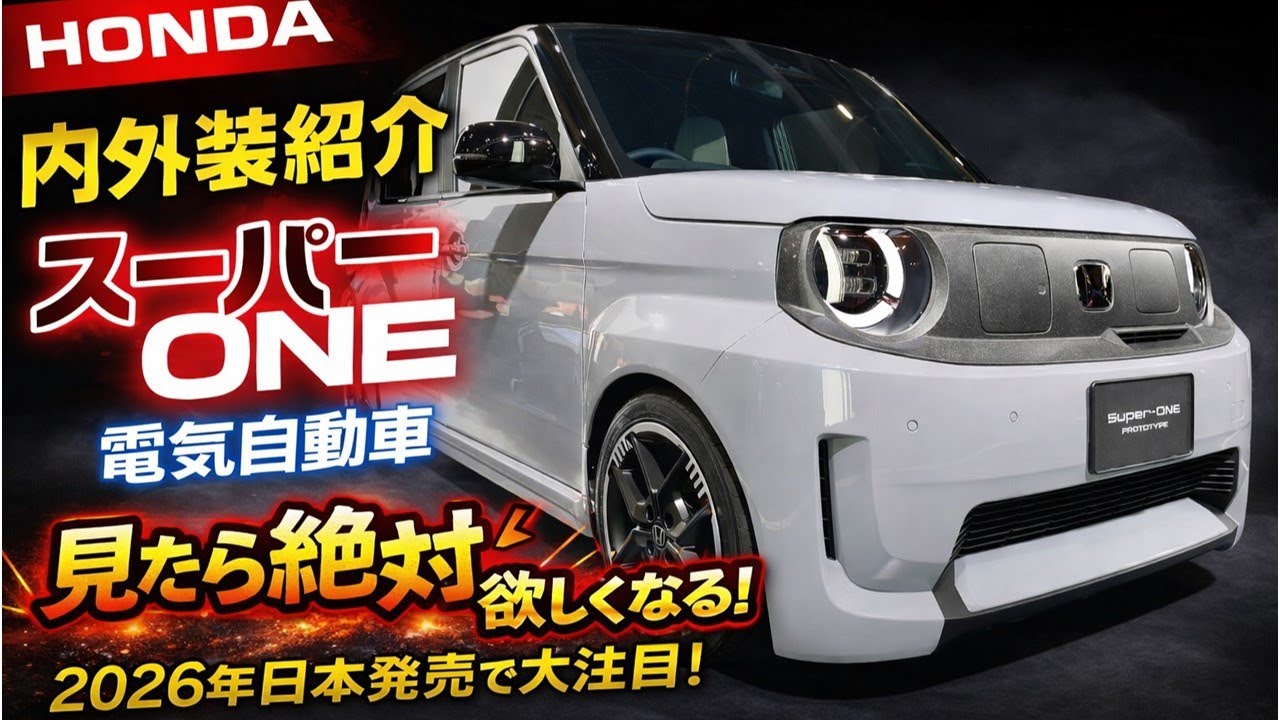 【BOOSTモードがヤバい】ホンダ スーパーワンが必ず欲しくなる!小型EVの内外装レビュー【2026 Honda Super-ONE Exterior & Interior】東京オートサロン2026