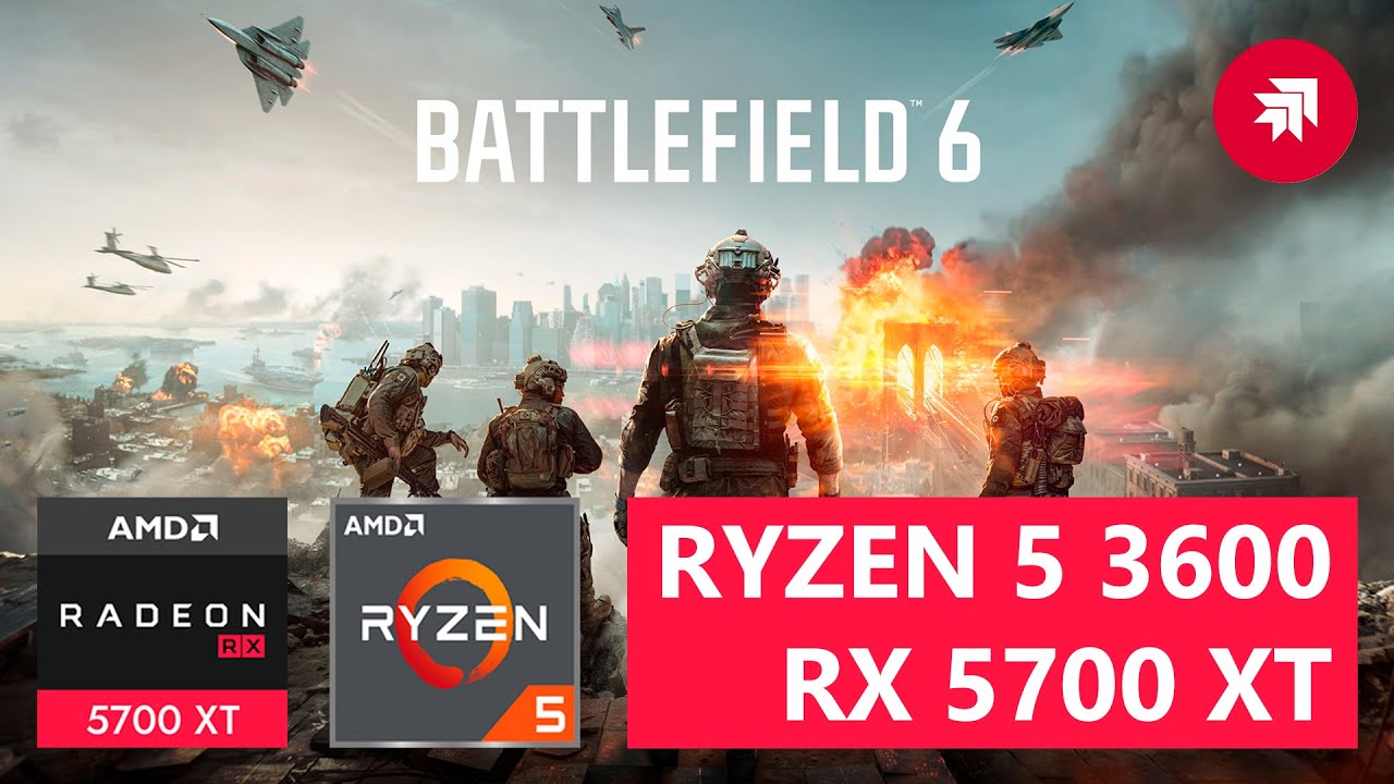 KIT RYZEN 5 3600 + RX 5700 XT 8GB (SETUP 2025) BATTLEFIELD 6 ULTRA, HIGH, MEDIUM, LOW