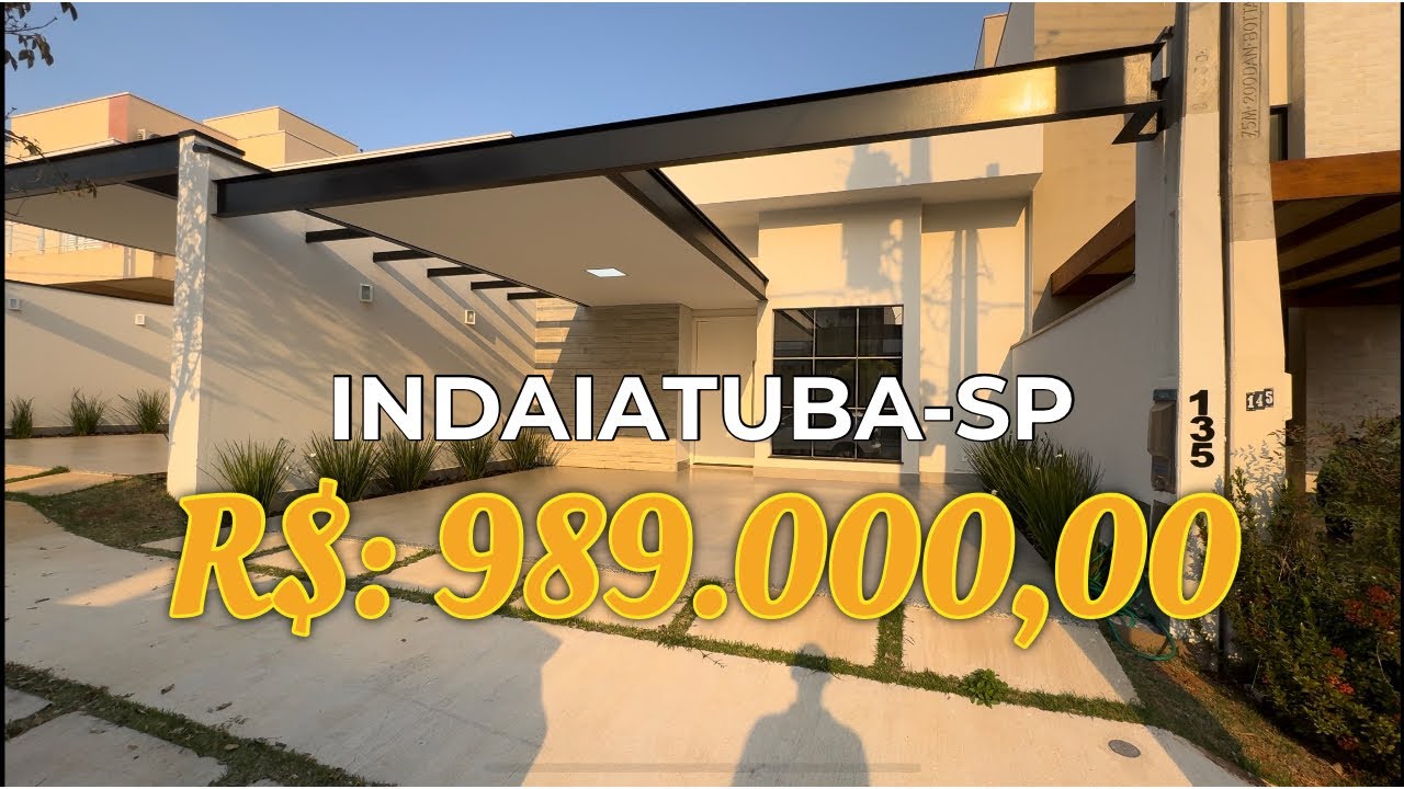 🟢 CASA PORTEIRA FECHADA À VENDA EM CONDOMÍNIO FECHADO EM INDAIATUBA | MOBILIADA