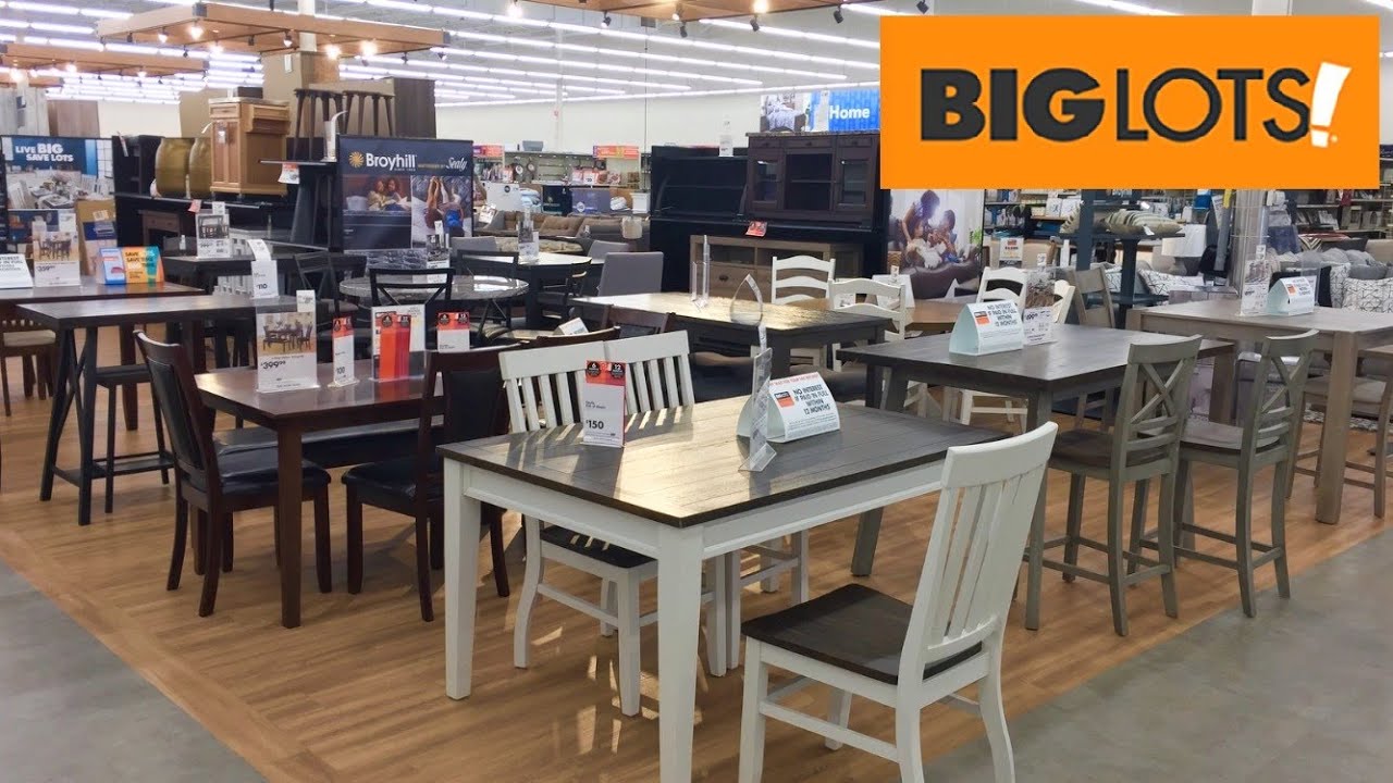 BIG LOTS KITCHEN DINING ROOM FURNITURE TABLES CHAIRS SHOP WITH ME SHOPPING STORE WALK THROUGH