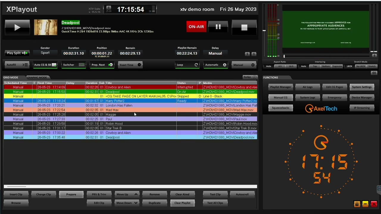 XTV Suite Video Tutorial: how to manage the CG