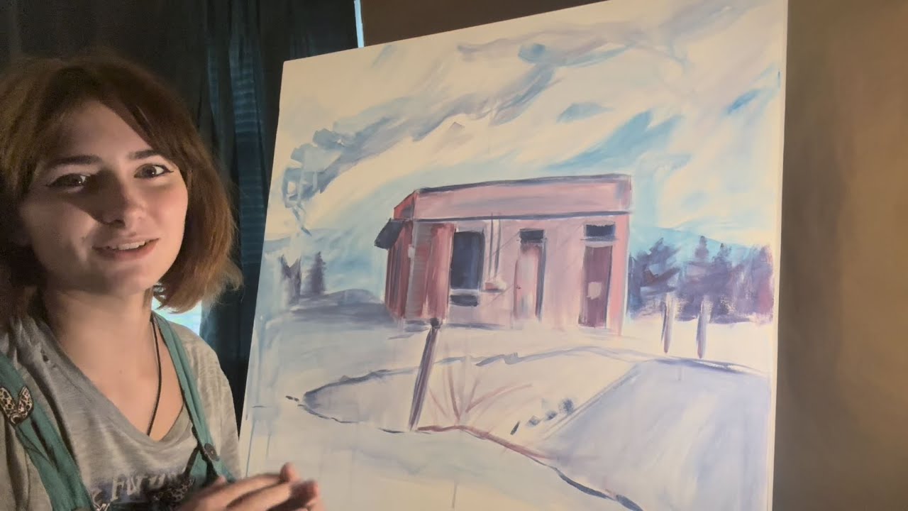 painting a cloudy sky on a rainy day | ASMR | ~lofi~ whispered and soft spoken