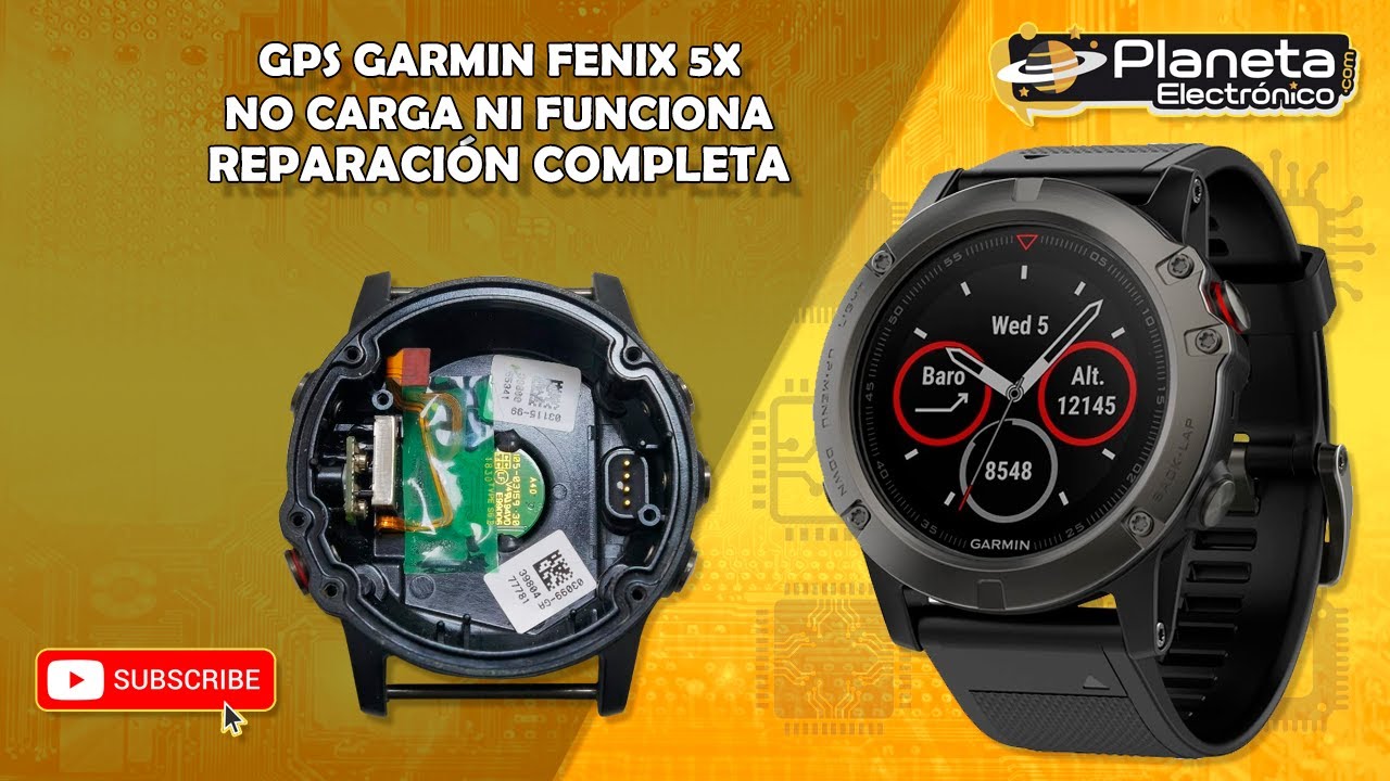 GPS GARMIN FENIX 5X no carga ni funciona REPARACION COMPLETA