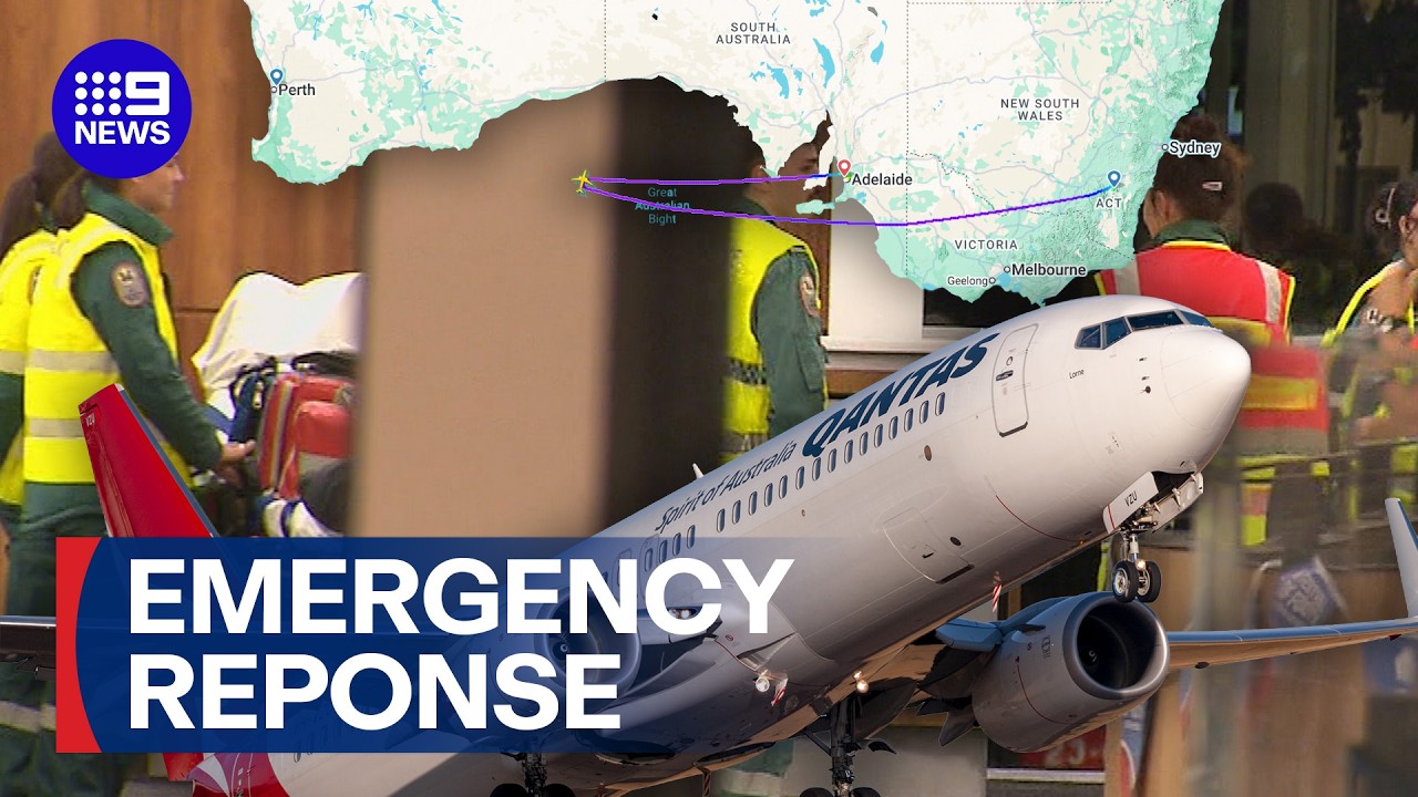 Qantas flight diverted after strong smell reported | 9 News Australia