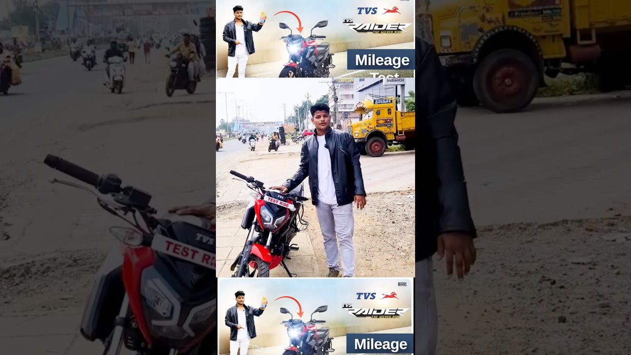 2025 New tvs raider Mileage test 😲🔥👀 #shortsvideo #bullet  #viralvideo