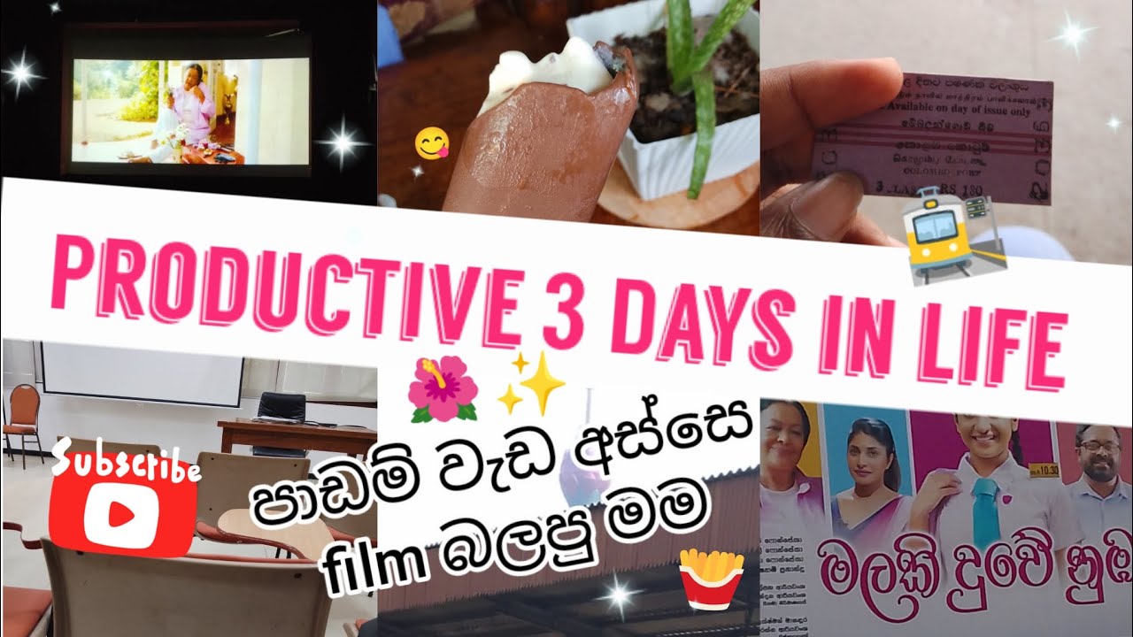 පාඩම් වැඩ අස්සෙ Film 🍟️🤪 | Productive විදියට ගෙවුනු දවස් තුනක්🌺✨