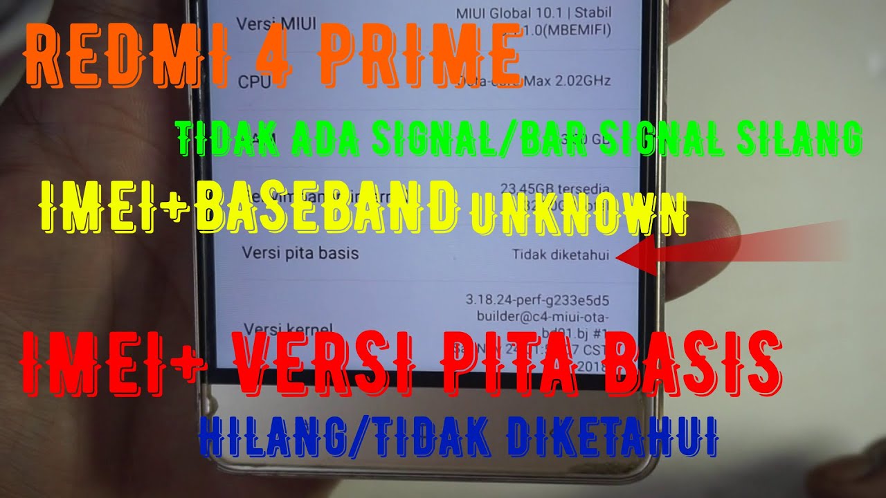 FIX REDMI 4 PRIME NO SIGNAL CAUSED BY IMEI+BASEBAND UNKNOWN//XIAOMI DEVICE BASEBAND REPAIR