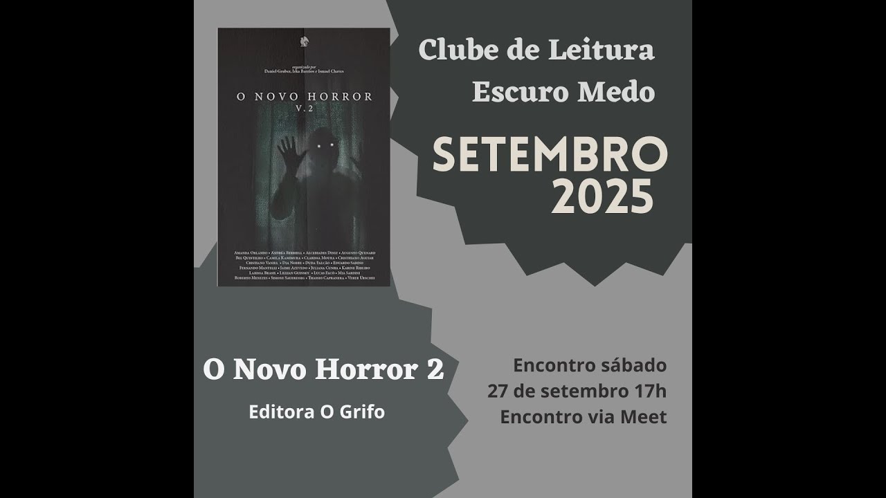 Encontro Clube de Leitura Escuro Medo - 