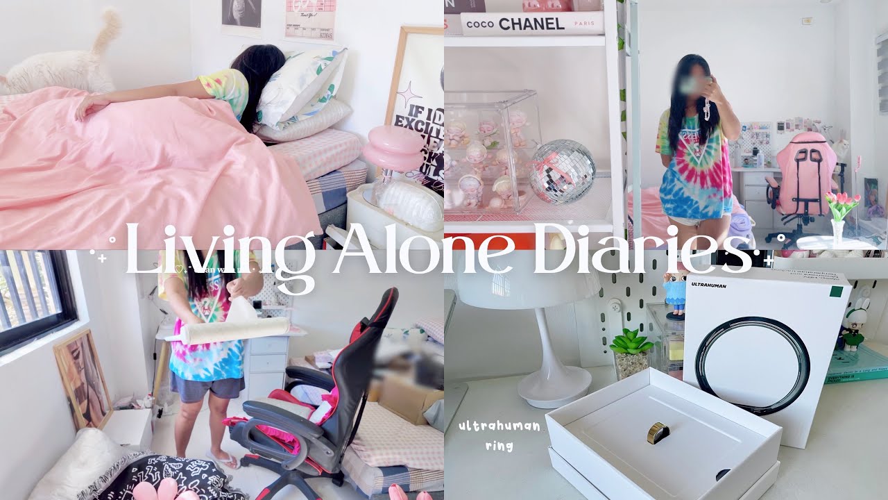 Living Alone Diaries ☁️ clean with me, cooking vlog, unboxing ultrahuman ring air, what I eat