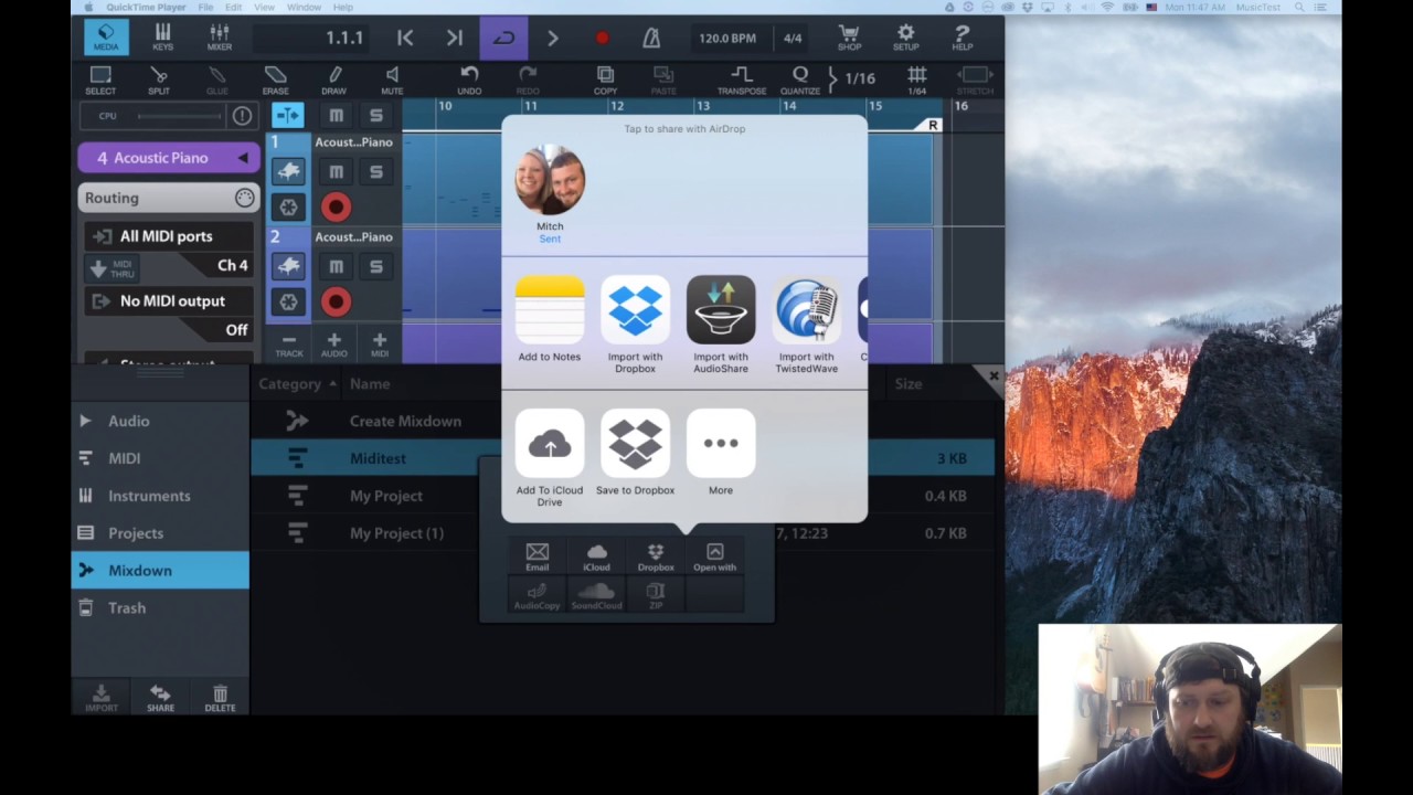 MidiSteps Cubasis Midi export Ableton Live