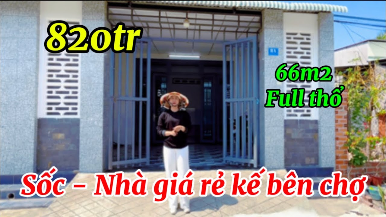 Ngộp cuối năm bán sốc nhà 820tr thổ cư 100% . Đường lớn kế bên chợ, chỉ có Tây Ninh(1036)