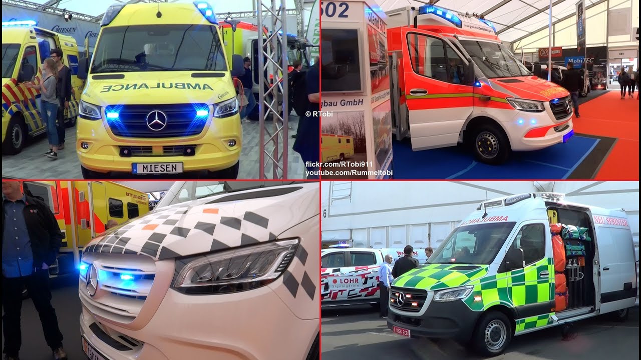 Brand new 2018/ 2019 Mercedes Sprinter Ambulances on the RETTmobil 2018 expo in Germany