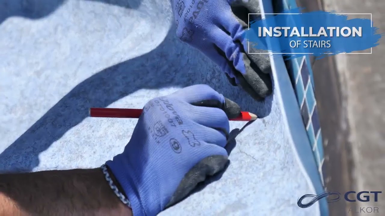 PVC Membrane Installation in a Tiled Swimming Pool