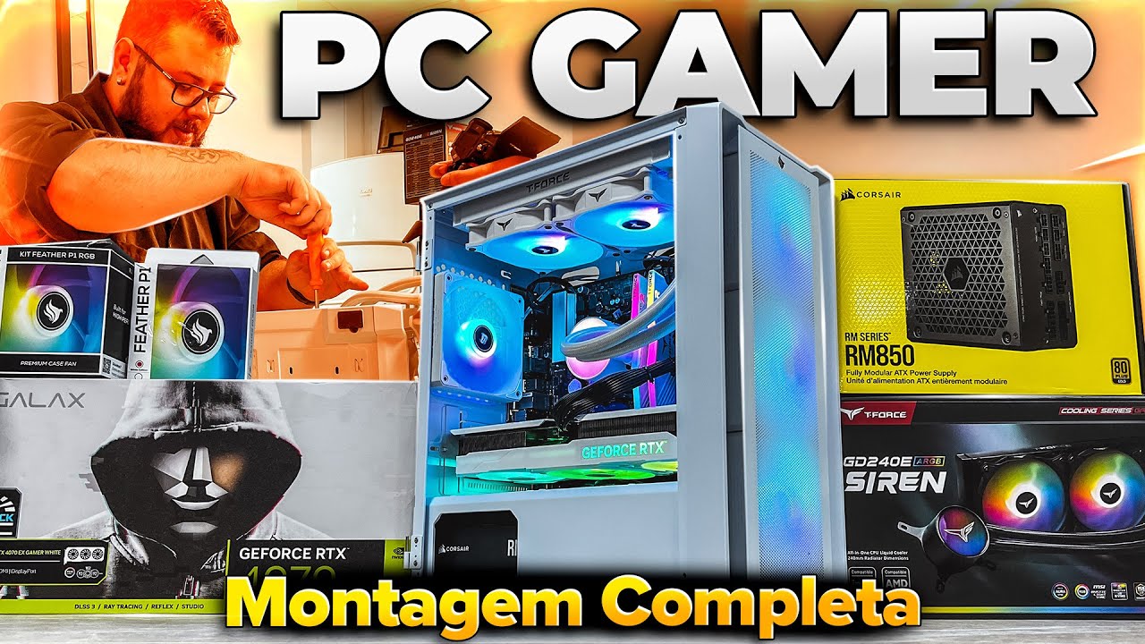 Montamos um PC GAMER Branco Perfeito para JOGAR em Alta Qualidade (Montagem Completa)