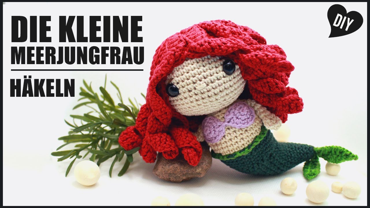 kleine Meerjungfrau häkeln 🧜‍♀️ | Arielle Häkelanleitung Amigurumi - DIY by Pfirsichteufel