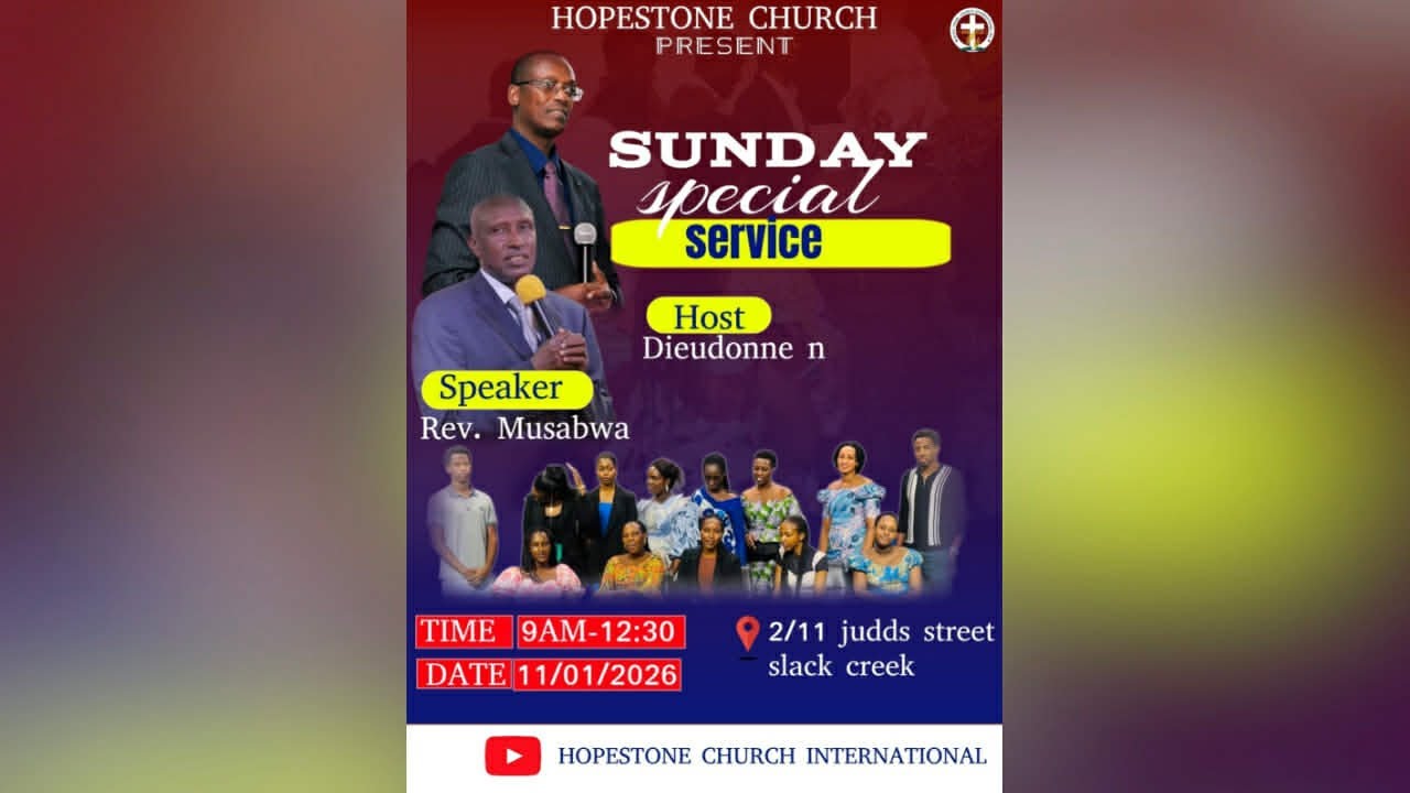 HOPESTONE CHURCH INTERNATIONAL SUNDAY SERVICE WITH II REV MUSABWA  11/01/2026