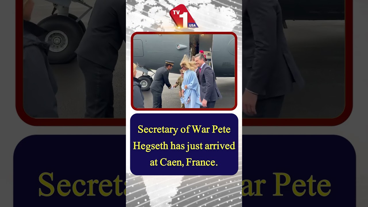 S. Defense Secretary Pete Hegseth Arrives In Caen, France | TV One USA