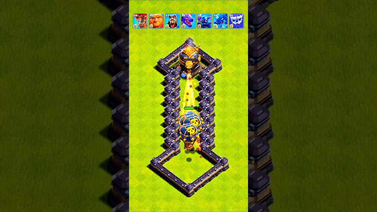 НОВЫЙ МАКСИМАЛЬНЫЙ ОГНЕМЕТ ПРОТИВ СИЛЬНЫХ ВОЙСК МАКСИМАЛЬНОГО УРОВНЯ #shorts #coc #Clashofclans