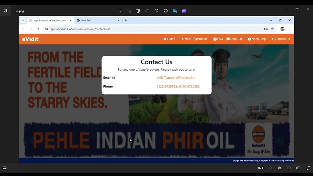 Purchase Order number / PO number and mobile number registration in VIM portal.