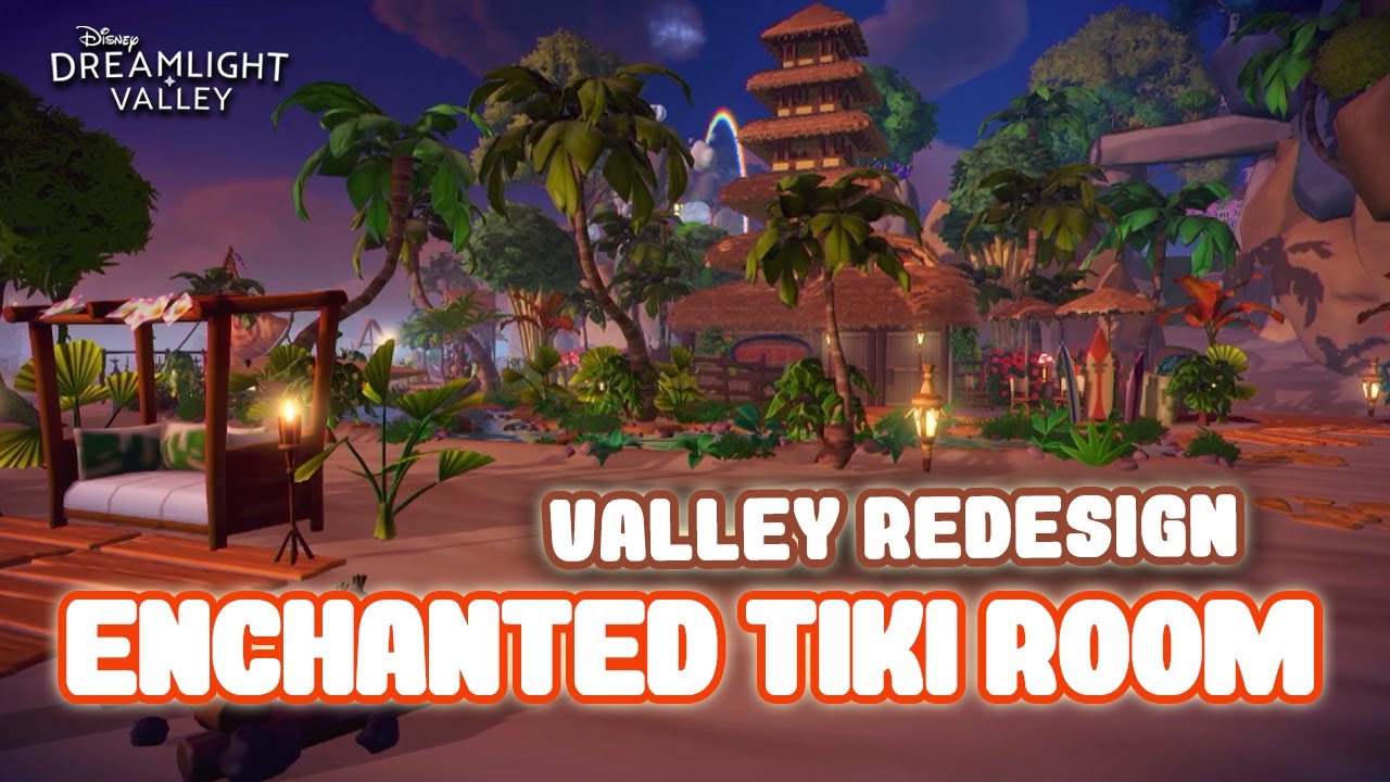 Valley Redesign Part 4: Dazzle Beach Enchanted Tiki Room! | Disney's Dreamlight Valley