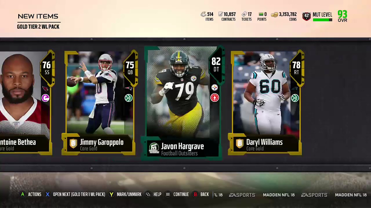 300K Pull! Madden 18 WL and UL Fantasy Pack Opening| Mut 18
