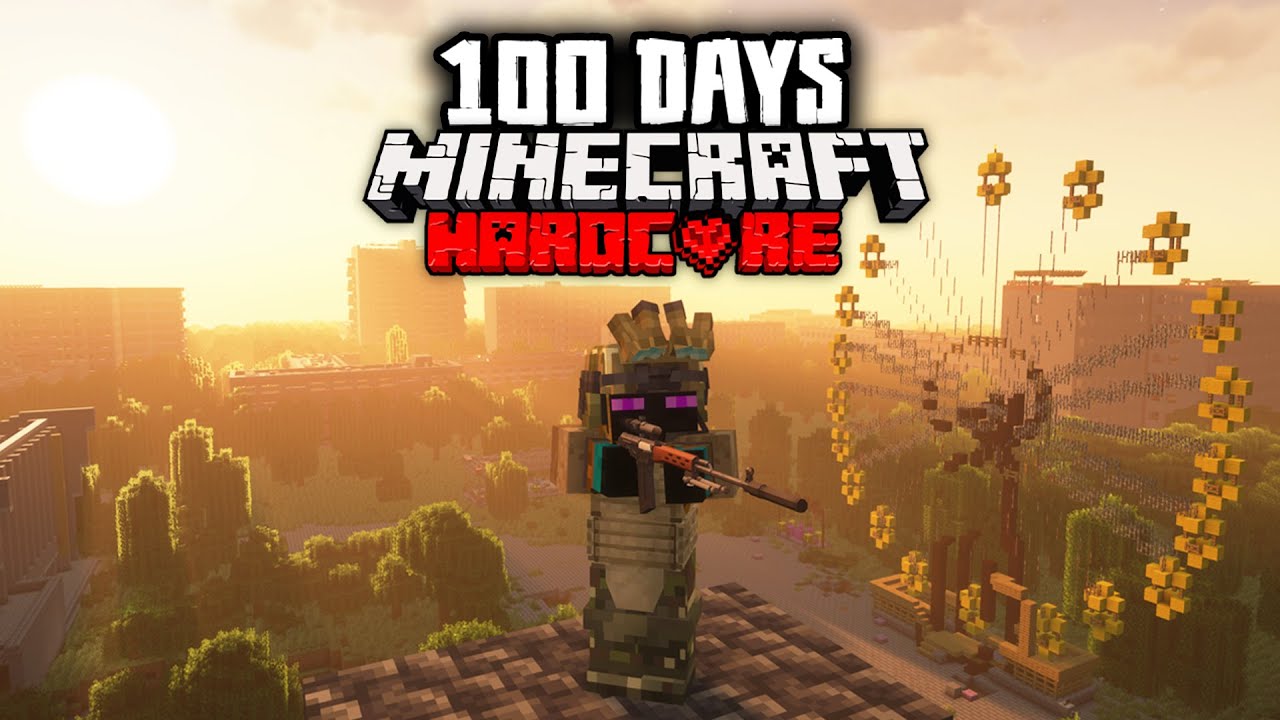 I Spent 100 Days in a CHERNOBYL SCP Zombie Outbreak in Minecraft Hardcore