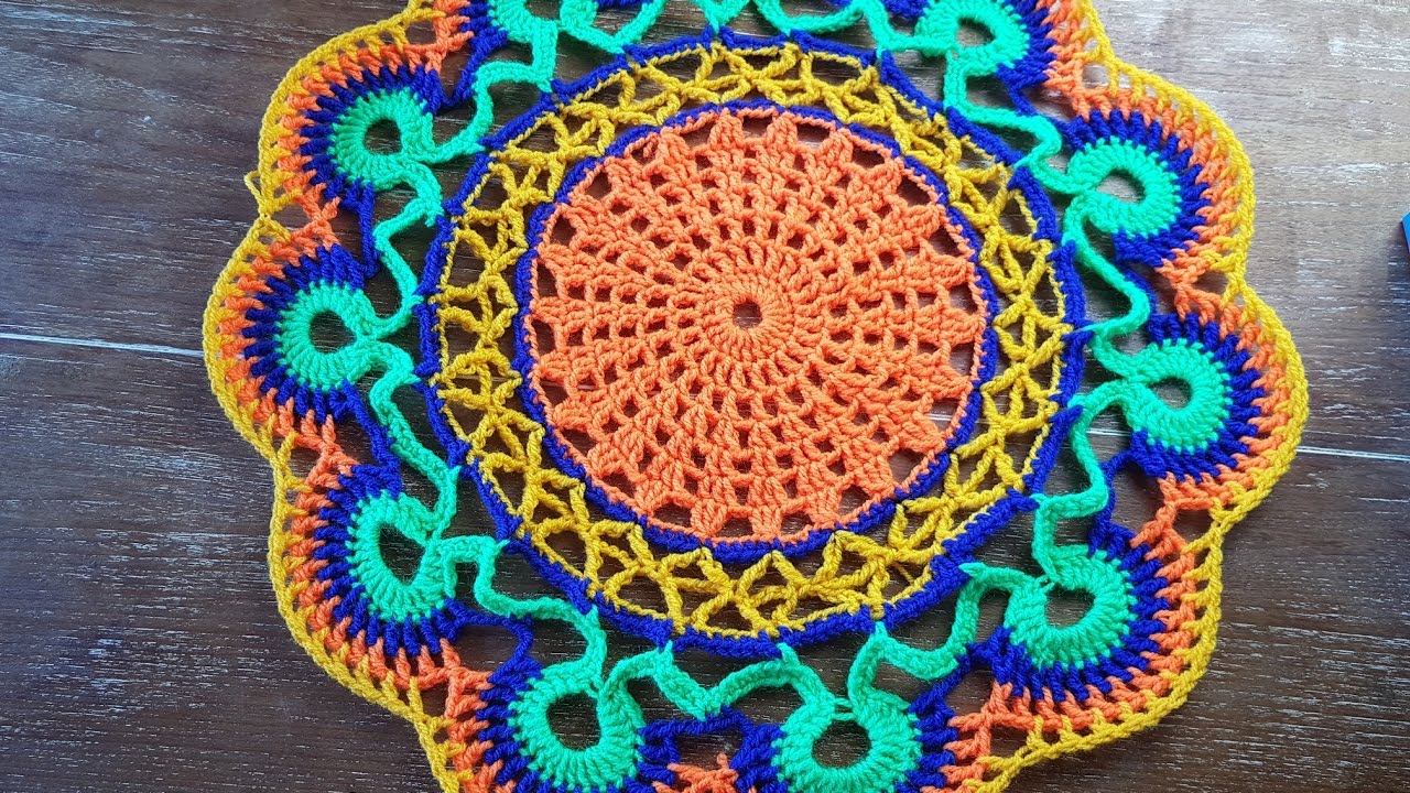 Mandala Blume häkeln Anleitung Model 1